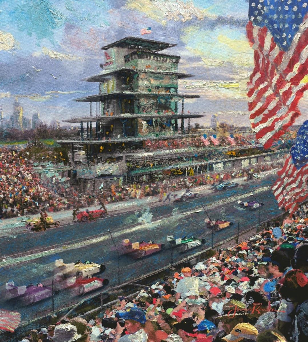 Indianapolis Motor Speedway 100 Thomas Kinkade Ölgemälde